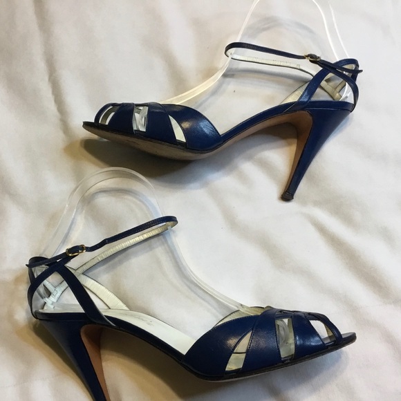 Garolini Women Sz 9M Blue Leather Sexy Sandals EUC - Picture 8 of 8